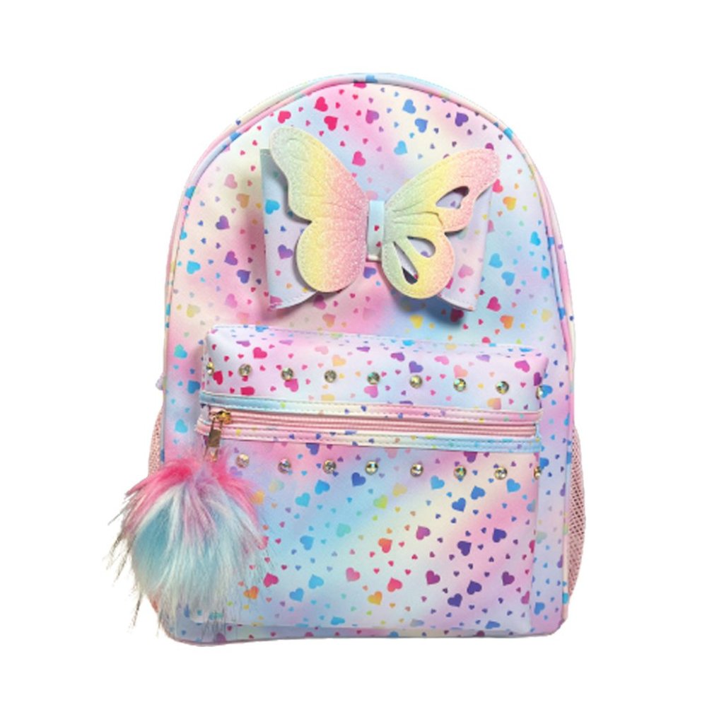 Pink and Multicolor Beautify Butterfly Character XL Backpack
